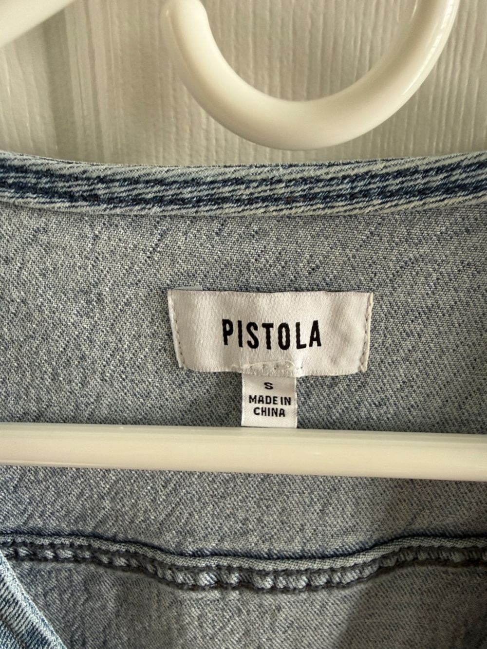 pistola Light Blue Denim Button-Front Vest - Picture 2 of 6